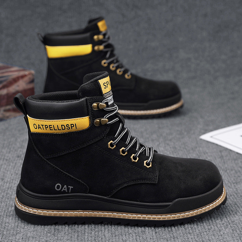 High Top Retro Workwear Casual Boots for Men