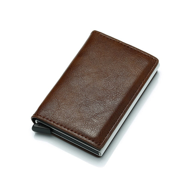 Men's Vintage Aluminum RFID Card Holder Wallet
