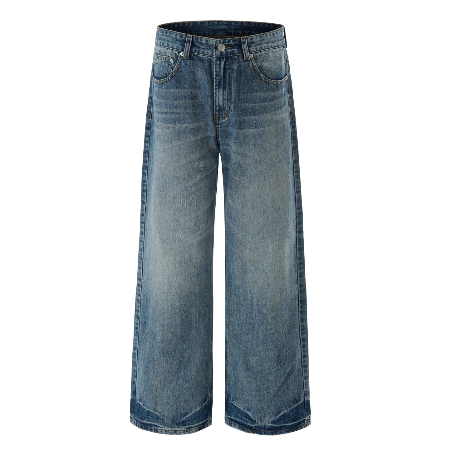 Style Simple Washed Flared Denim Trousers