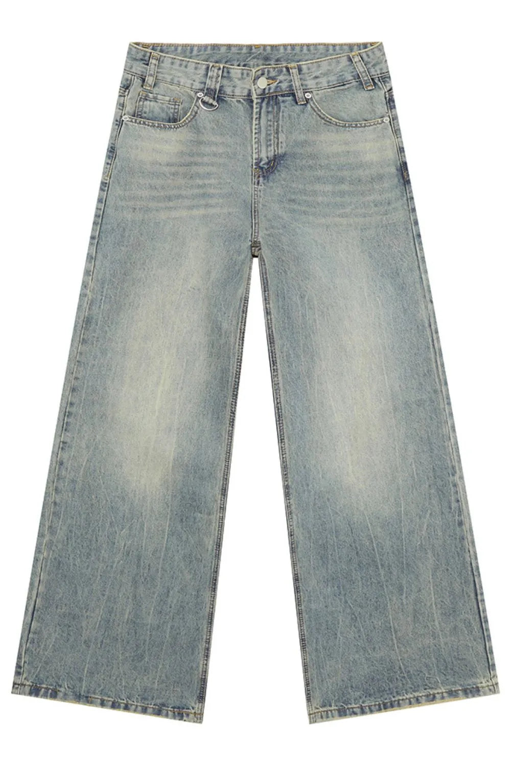 Wide Leg Jeans with Pockets - Premium Japanese Denim