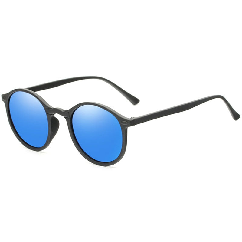 Round Polarized Sunglasses For Men Retro Eyewear UV Protection