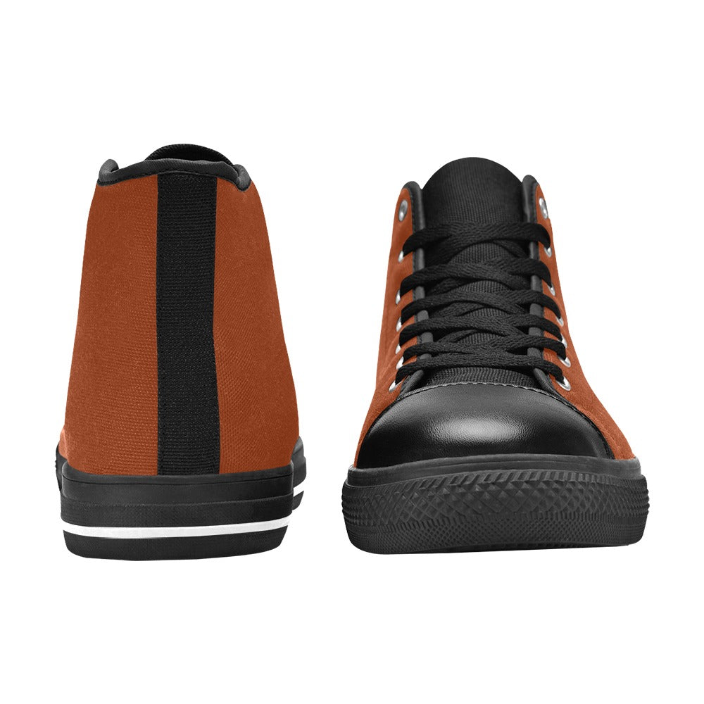 High Top Canvas Men's Shoes - Burnt Orange