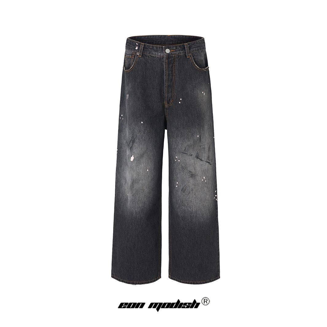 Premium Retro Washed Denim Long Pants for Durability and Style