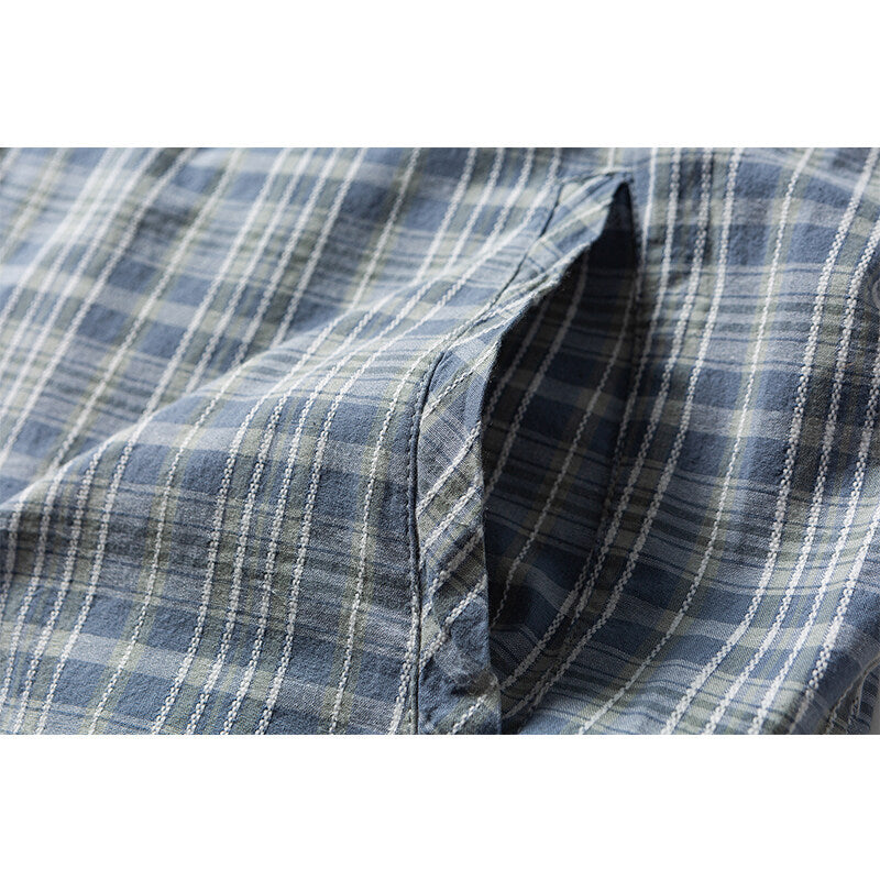 Casual Long Sleeved Checkered Shirt for Men