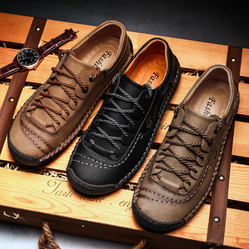 Casual Men's Japanese Lace-Up Leather Shoes
