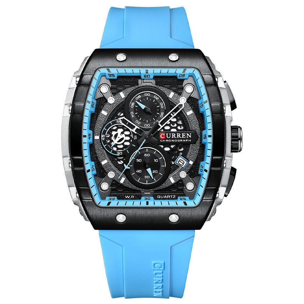 Men's Waterproof Quartz Calendar Multifunctional Watch