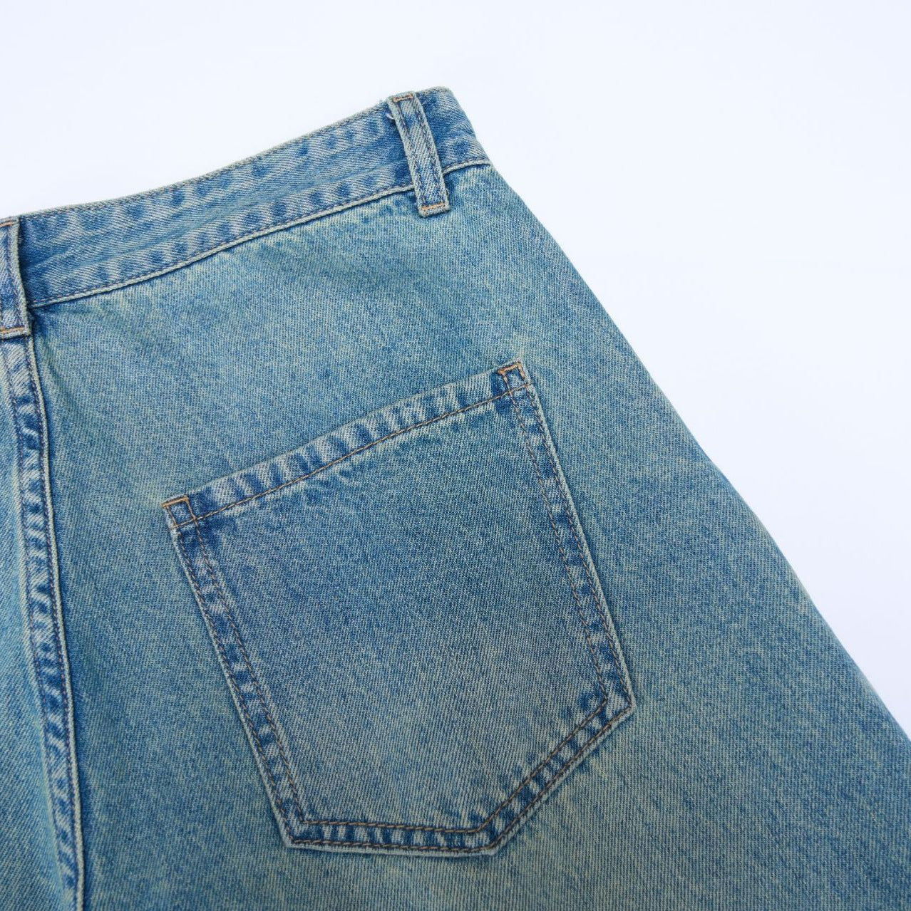 Retro Simple Tapered Denim Long Pants