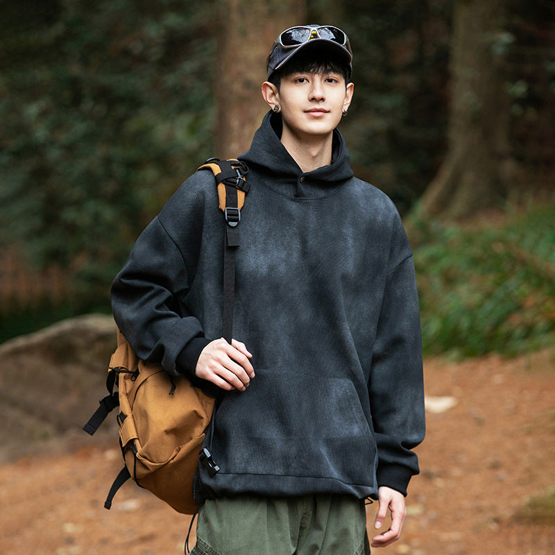 Men's Hot Washed Hooded Sweatshirt