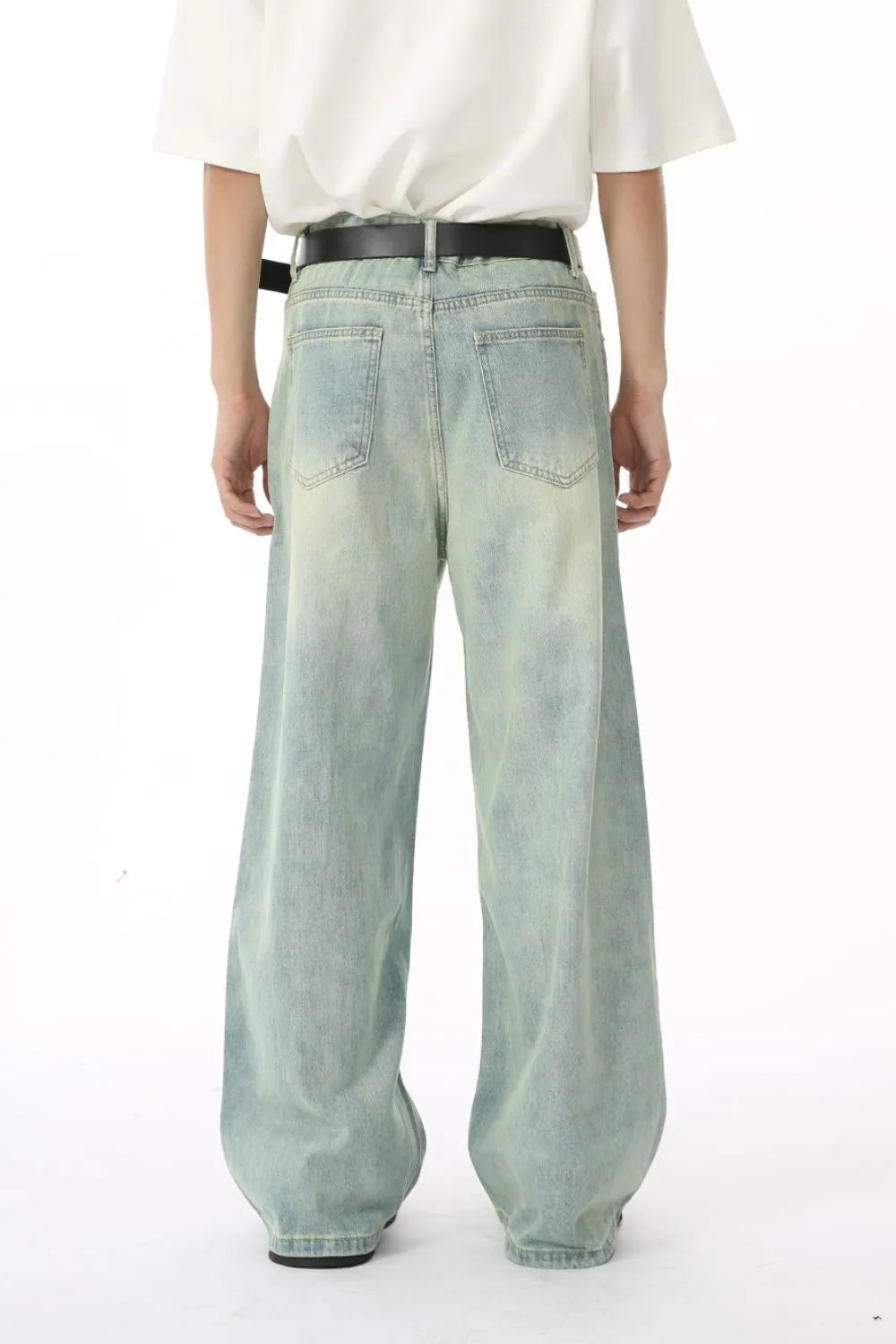 Premium Wide Leg Jeans with Pockets - Japanese Denim