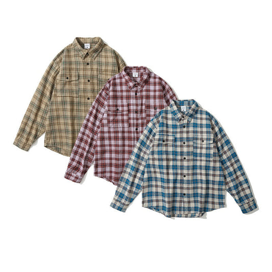 Loose Wide Checkered Unisex Shirt