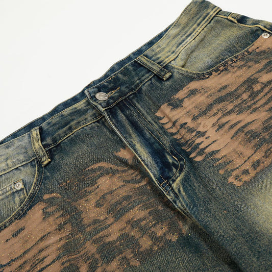 High-Street Unique Design Denim Trousers