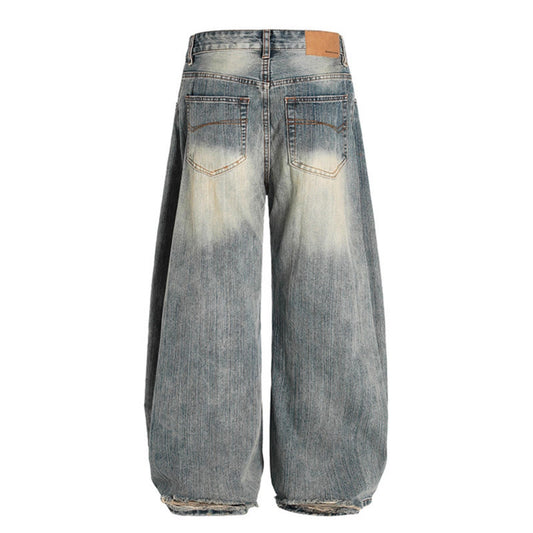 Washed Bamboo Striped Jeans - Premium Japanese Denim