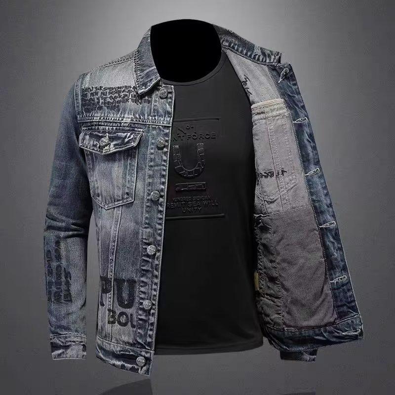 Men's  Denim Jacket - Motorcycle Inspired