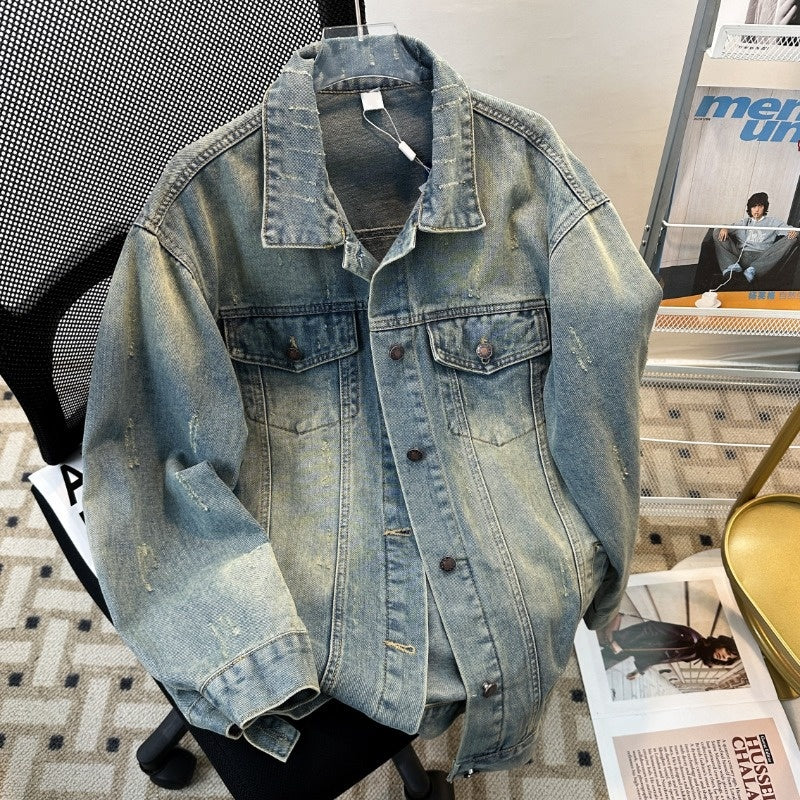 Men's Vintage Workwear Japanese Denim Jacket