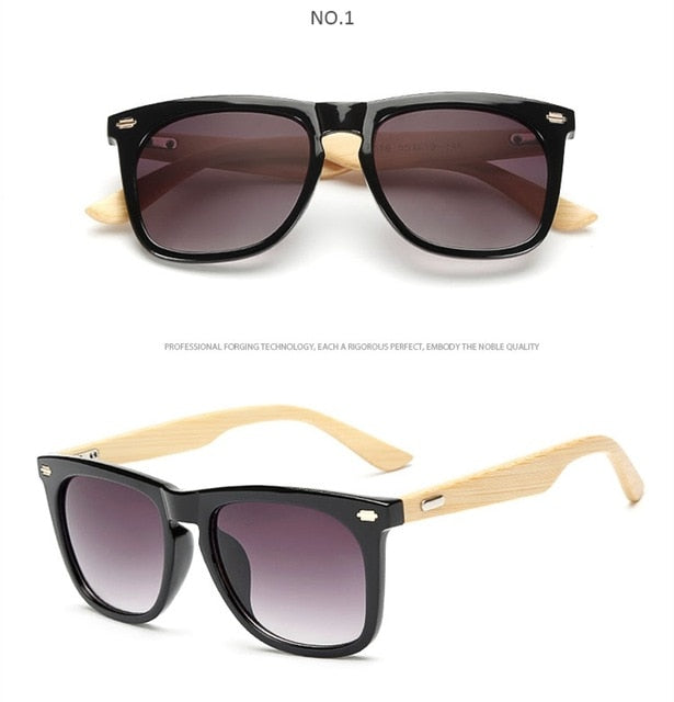 Rectangle Bamboo Wood Sunglasses