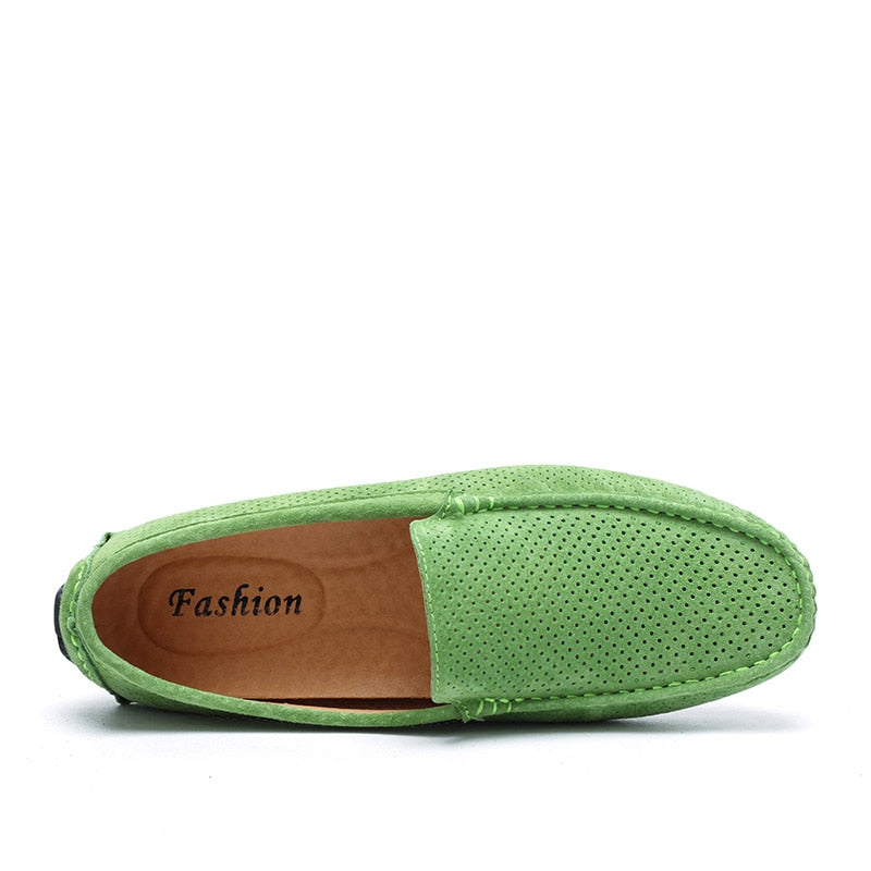 Men's Genuine Leather Loafers - Casual Slip-On Shoes