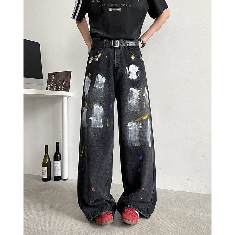 Versatile Design Couple Wide Leg Straight Leg Pants