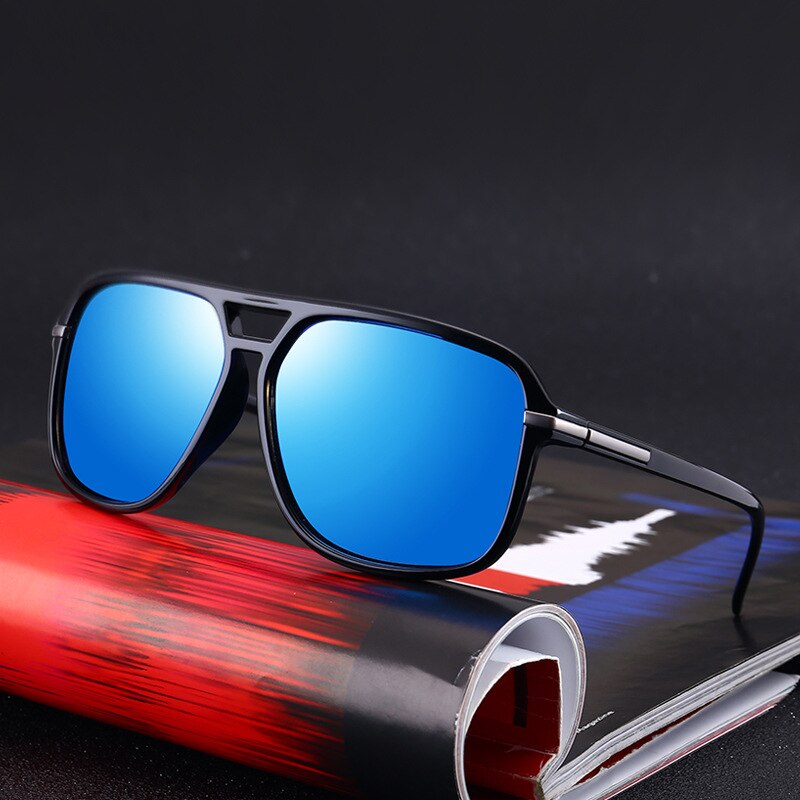 Mens Oversized Polarized Mirror Sunglasses For Driving Retro Style