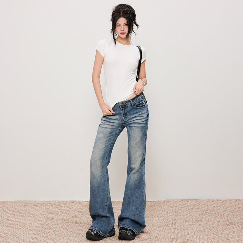 Women's Ratio Flared Jeans - Summer Elastic Fitted Trumpet Pants