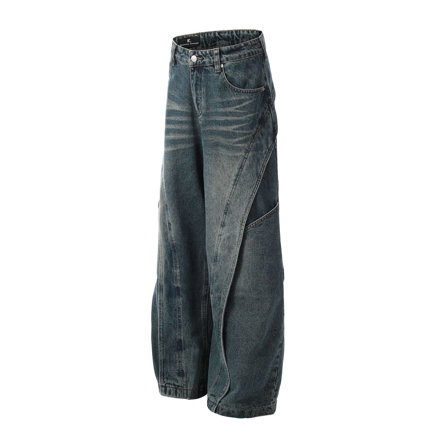 Washed Denim Loose Wide Leg Pants - Premium Japanese Quality