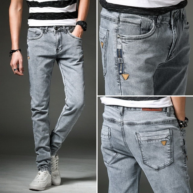 Distressed High-Quality Denim Skinny Jeans for Men