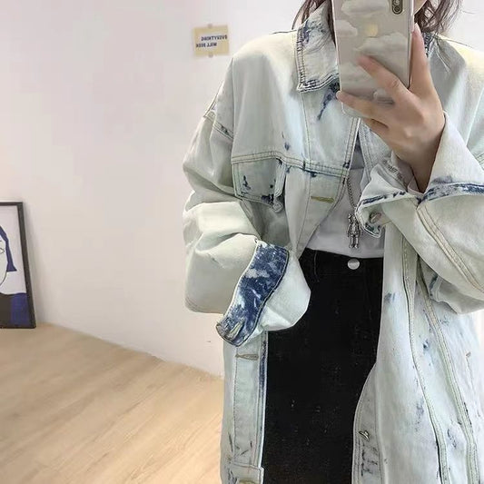 Women’s Loose Gradient Denim Jacket