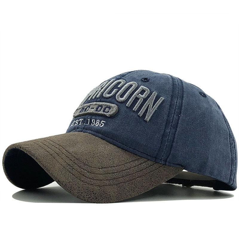 Denim Fishing Baseball Caps - Embroidered Snapback Hat
