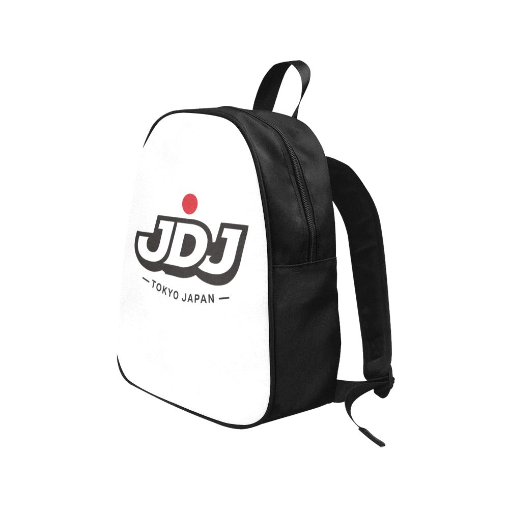 JDJ Logo Canvas Backpack Durable Cotton With Laptop Compartment