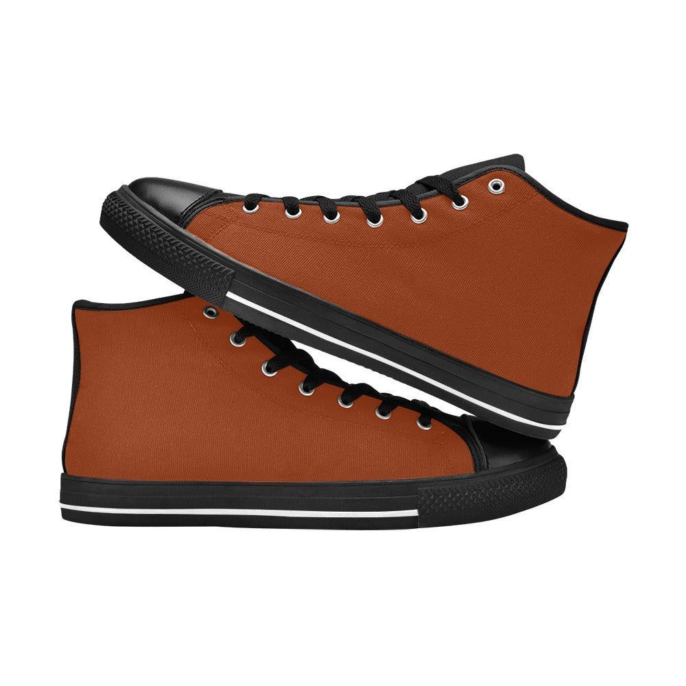 High Top Canvas Men's Shoes - Burnt Orange
