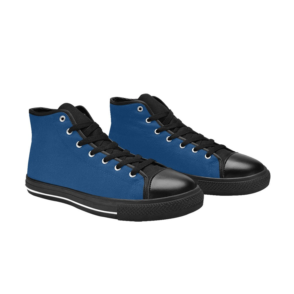 High Top Canvas Men's Shoes - Dark Blue