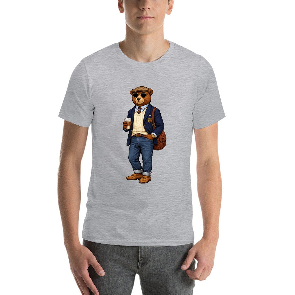 Oxford Denim Bear Men's Short Sleeve Tee - Gray