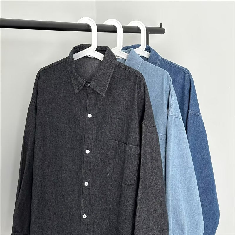Men's Long Sleeve Denim Shirt Jacket