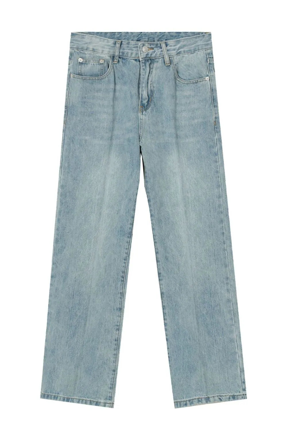 Mid-Rise Wide-Leg Jeans with Pockets, Japanese Denim
