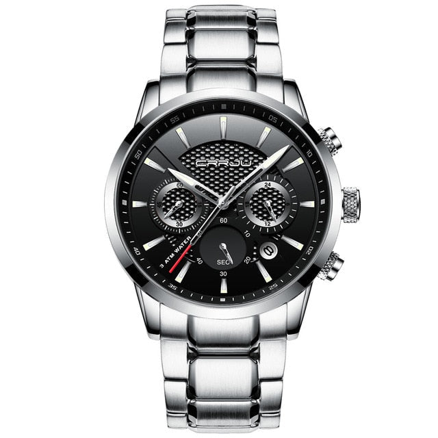 Men's 30m Waterproof Chronograph Steel Watch