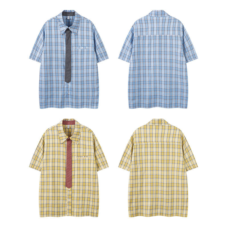 Short Sleeve Shirt Clean Fit Loose Casual Blouse