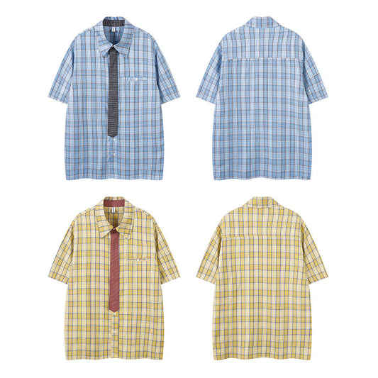 Short Sleeve Shirt Clean Fit Loose Casual Blouse