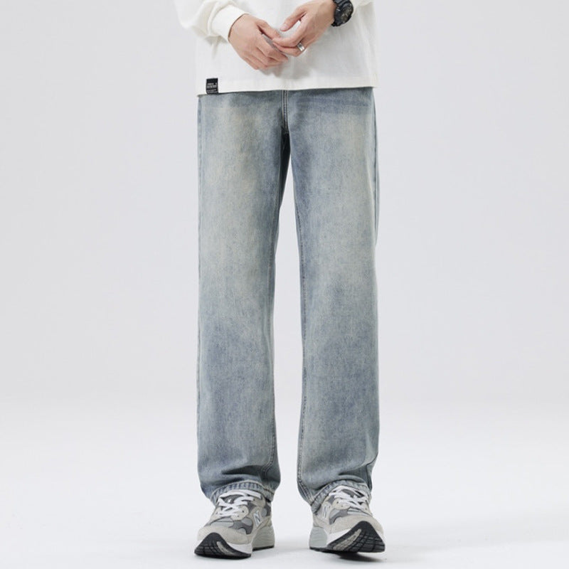 Casual Loose Straight Jeans for Men - Premium Japanese Denim