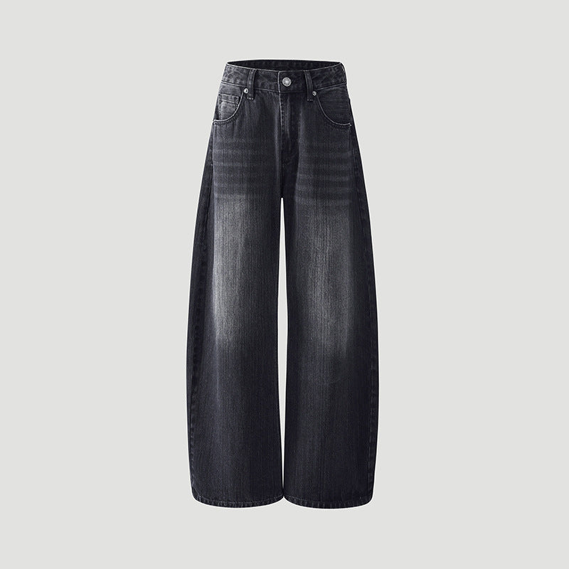 Women's Washed Tapered Denim Pants – Casual & Versatile