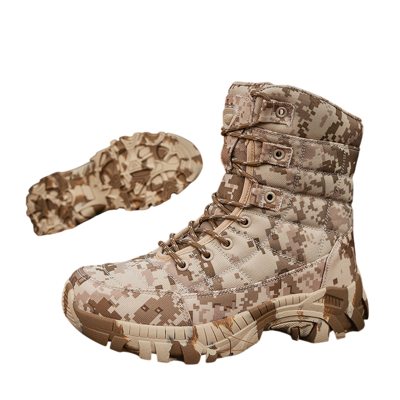 High Top Outdoor Camouflage Boots for Men - Hiking Training Boots
