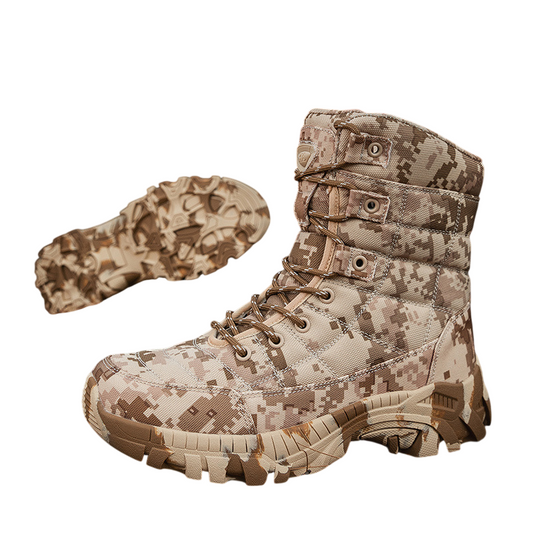 High Top Outdoor Camouflage Boots for Men - Hiking Training Boots