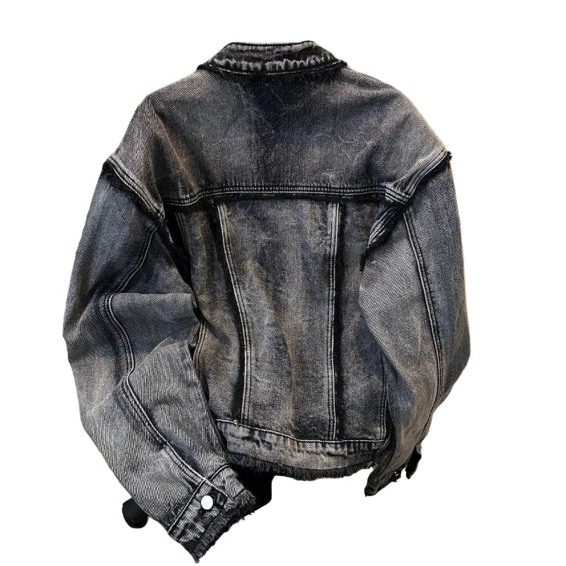 Washed High Street Denim Jacket for Men