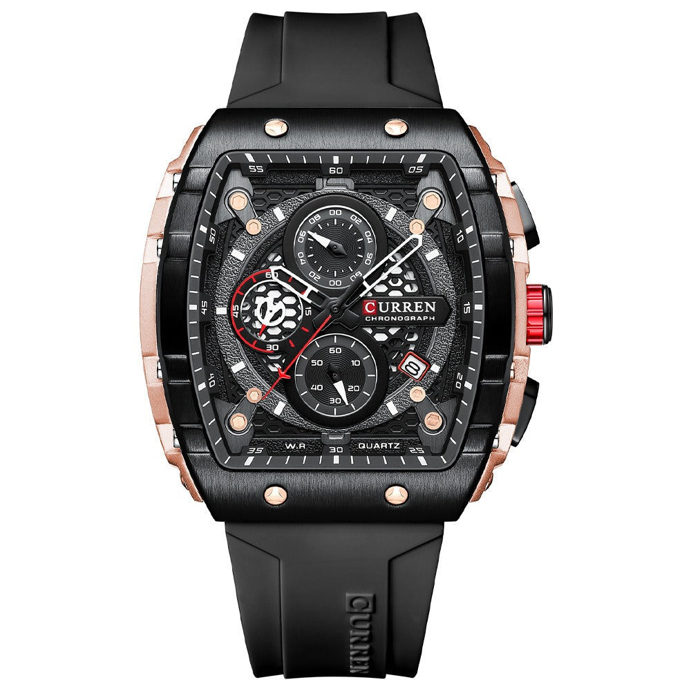 Men's Waterproof Quartz Calendar Multifunctional Watch