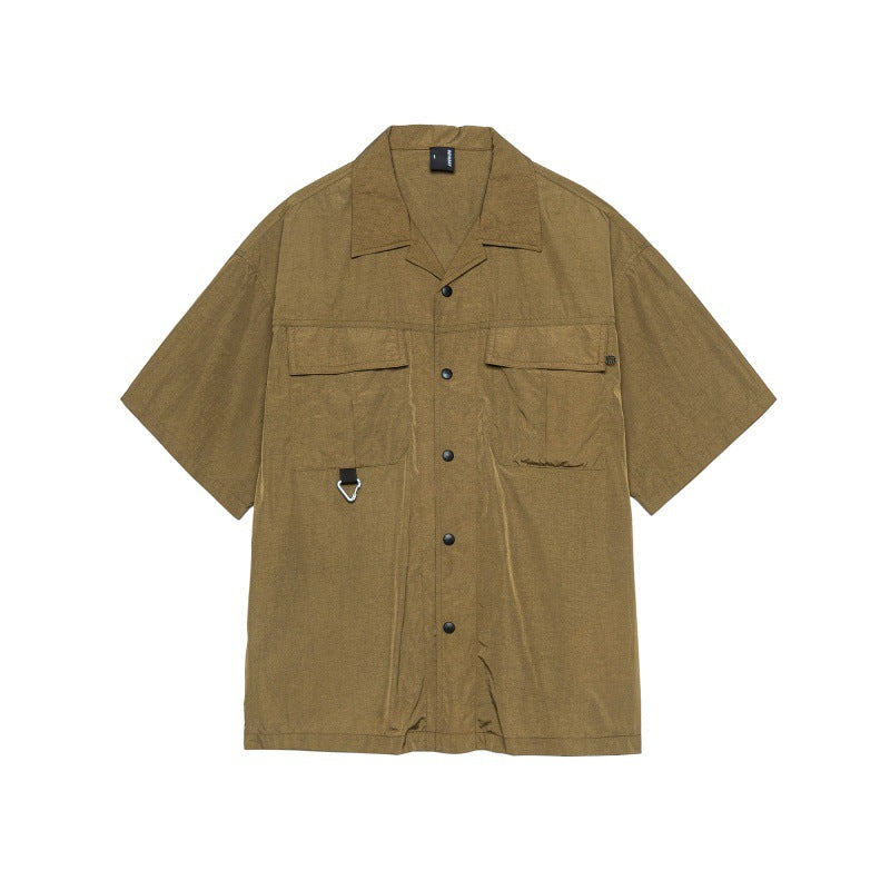 Lightweight Waterproof Workwear Pocket Short Sleeve Shirt for Men