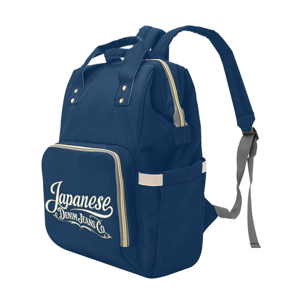 Japanese Denim Jeans Logo Backpack