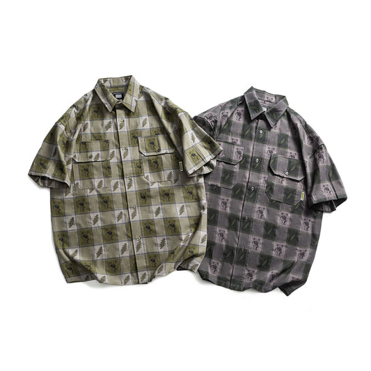 Woven Casual Short Sleeve Work Shirt