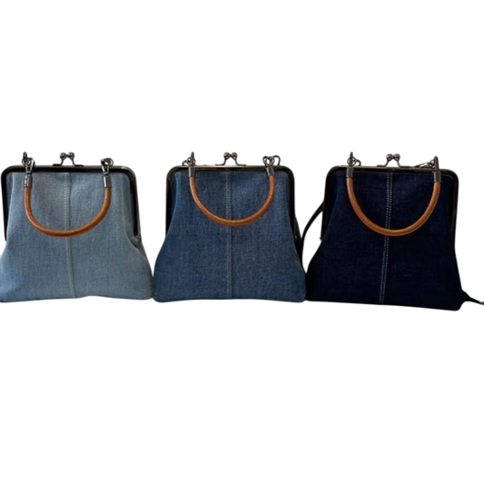 Handmade Denim Crossbody Bag for Women