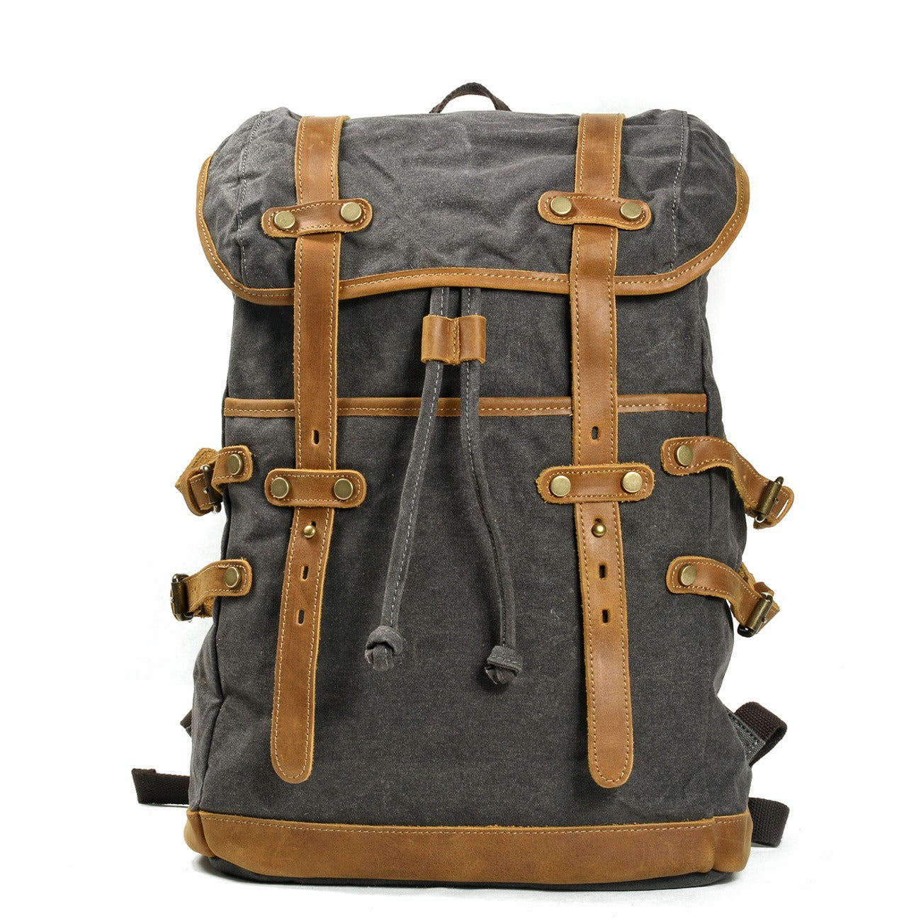 Canvas Men Backpack Water Resistant Everyday Carry For Travel School