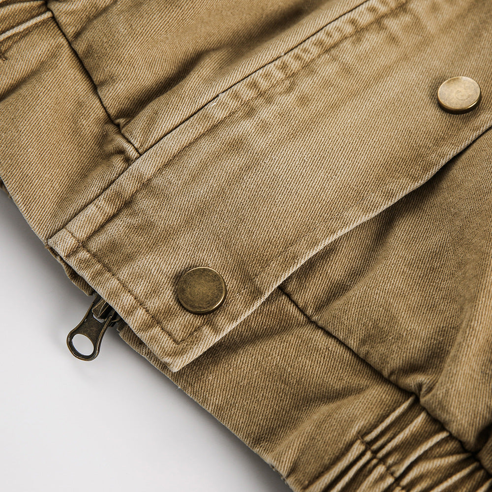 Washed Brown Denim Jacket