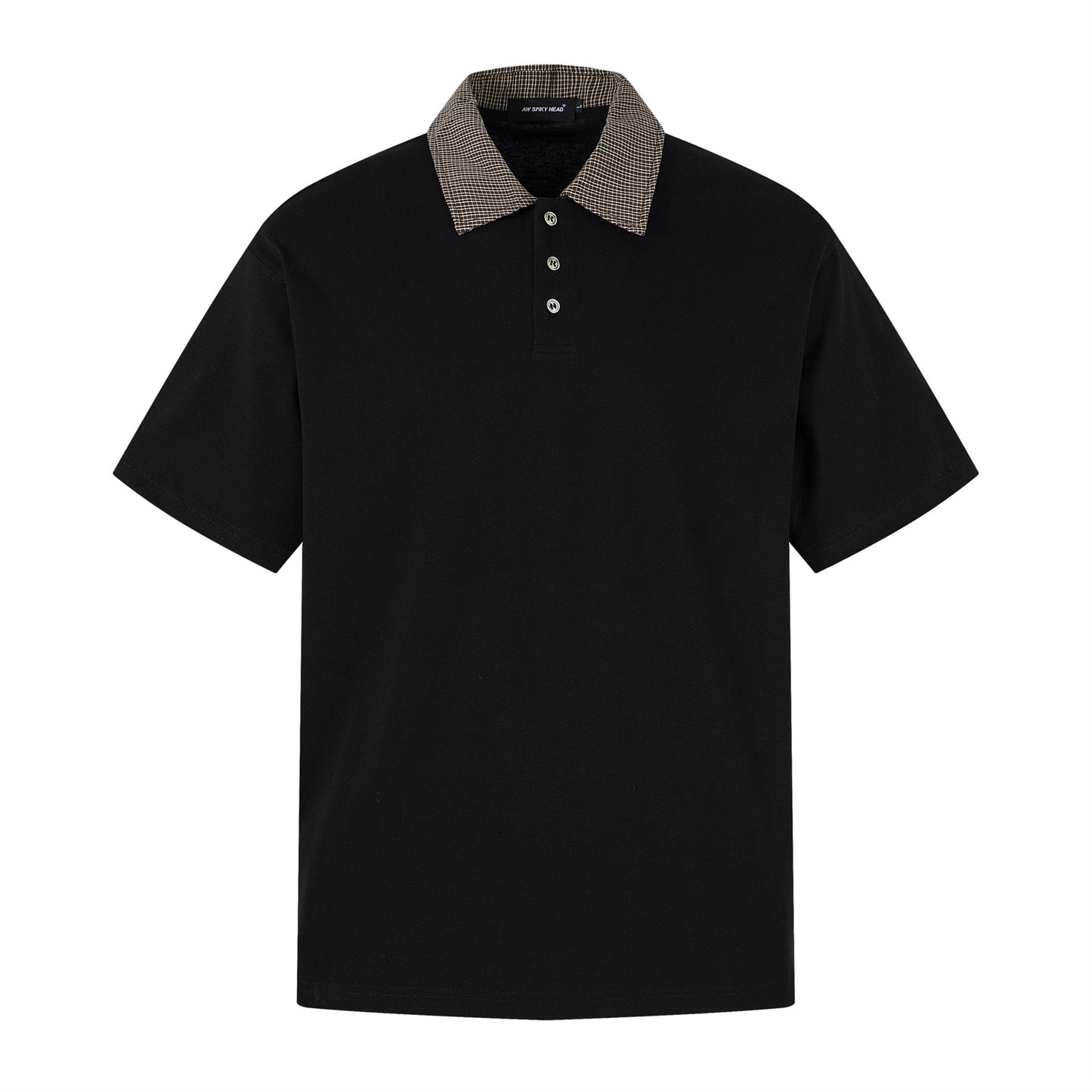 Two-Tone Flip Collar Short Sleeve Polo