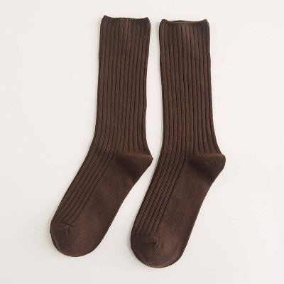 Striped Cotton Socks Retro Style